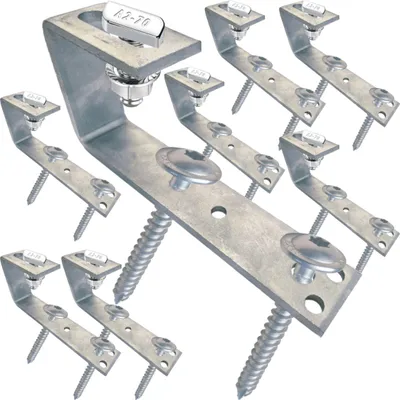 Produktbild von 8x Bitumen-Dachhaken PV Montageset 8cm Hammerkopf 22,8