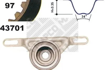 Produktbild von MAPCO 23701 Zahnriemensatz für FORD FIESTA III (GFJ) 97-Zähne