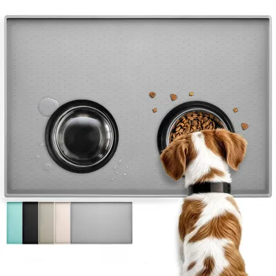 Produktbild von Futternapfunterlage Futtermatte Hunde Katzen - Silikon - 81 x 61 cm - Rutschfest