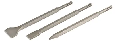 Produktbild von kwb SDS Plus Meißelset für Bohrhammer, 3-teilig - Spitzmeißel, Flachmeißel, Spän