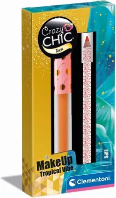 Produktbild von Clementoni Crazy Chic Lipgloss & Pencil: Tropical Vibe, Make-up-Set für Kinder, 8 Jahr(e), Mehrfarbig