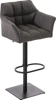 Produktbild von 2er Set Barhocker HLO-CP1 Stoff schwarz  titangrau