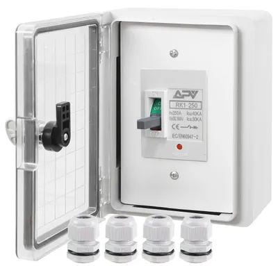Produktbild von MCCB DC Leitungsschutzschalter 250A / 600V DC 2Polig mit Gehäuse ABS