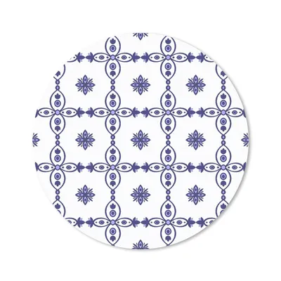 Produktbild von MuchoWow® Mauspad Mousepad Portugal - Muster - Blau 20x20 cm - Mousepads - Maus Mat - Pad - Mausunterlage - Schreibtischmatte