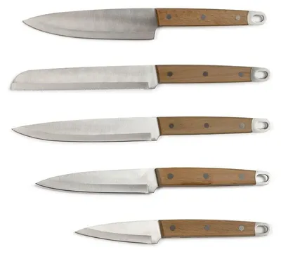 5-teiliges Messerset – Koch-, Brot-, Küchen-, Schneide- und Officemesser