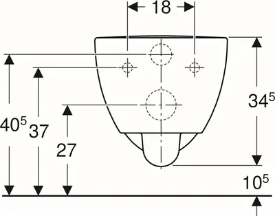 Produktbild von Geberit GE Renova Comfort Wand-WC Tiefspüler teilgeschlossene Form, Rimfree, KeraTect
