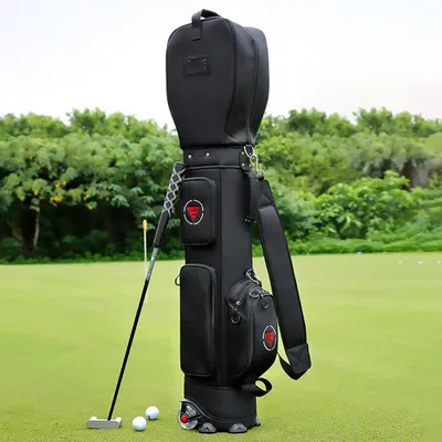 Produktbild von Golfreisetasche leichtes Golf Cart Bag Golftasche Golfwagentasche, Tragetasche für Golfschläger,Schwarz 28*25*122cm /QB069SC/