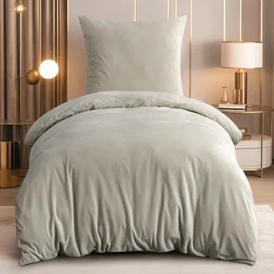 Immagine prodotto di Set di lenzuola in flanella 135 x 200 cm, color beige