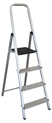 Zdjęcie produktu dla Drabina aluminiowa 4 stopnie - Lekka (3,2 kg) - Składana