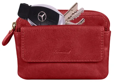 Produktbild von Benthill Schlüsseltasche Leder | Schlüsselbörse mit Münzfach| Kleines Schlüsseletui mit Kartenfach | Echt Leder Schüssel-Etui
