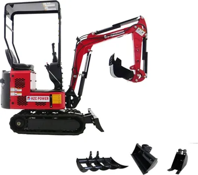 Produktbild von Minibagger HZC Power SDKB790, Diesel, 866 Kg, schmal mit Dach