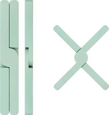 Immagine prodotto di Sottopentola Krumble - Sottopentola pieghevole in silicone - Portapentole - Pentole e padelle - Accessori per pentole - Lavabile in lavastoviglie - Antisdrucciolevole - Pieghevole - Resistente al calore - 22 cm x 3,5 cm (lxl) - Verde chiaro