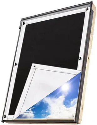Immagine prodotto di Tenda oscurante senza foratura, termica, 43 x 118 cm, per finestre Roto