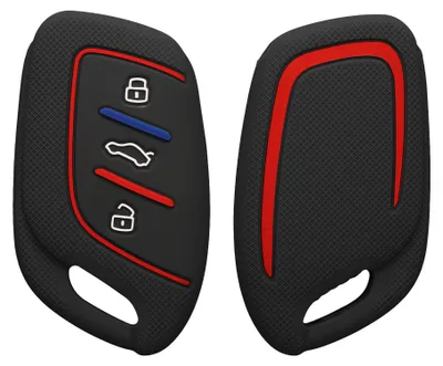 Produktbild von kwmobile Schlüsselhülle für MG 3-Tasten ZS MG4 MG5 MG6 Hülle - Autoschlüssel Schlüssel Hülle aus Silikon - Schlüsselschutz Gehäuse in Schwarz matt