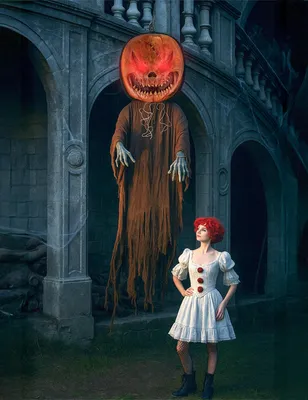 Zdjęcie produktu dla Wisząca dynia na Halloween, 280 cm