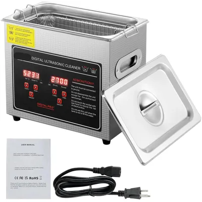 Imagen del producto de Limpiador ultrasónico – Limpiador de joyas y gafas – Depósito de 3 litros de acero inoxidable – Frecuencia de 40 kHz
