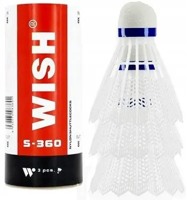 Produktbild von WISH S-360 Nylon Badminton-Ballset 3 Stück Weiß