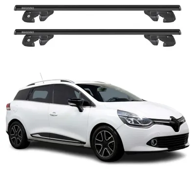 Produktbild von Dachträger Grundtäger für Renault Clio IV Grandtour 2012-2019 Alu Schwarz 2x, KI-generiertes Bild