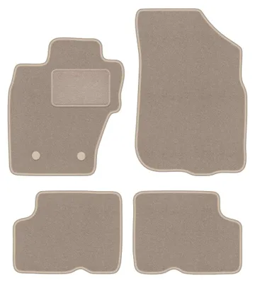Produktbild von Velours-Fußmatten für Dacia Duster I 4WD 2010-2018 (SUV) – 4-tlg, Beige, passgenau – Wielganizator LUX