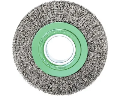 Zdjęcie produktu dla Szczotka okrągła Lessmann Ø 178 mm szer. 23-26 mm rura 50 mm drut ze stali nierdzewnej