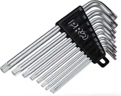 Image de Outil Pro Kit Torx Wrenches 10/15/20/25/30/40/45/5 Argent Argent One Size