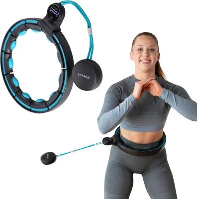 Produktbild von Magnetischer Hula Hoop mit Gewicht und Zähler, Schwarz/Türkis