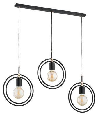 Immagine prodotto di Lampada a sospensione ENDORA nero-oro 3xE27x15W in metallo, dimensioni: 90x27x80 cm, IP20, Alfa