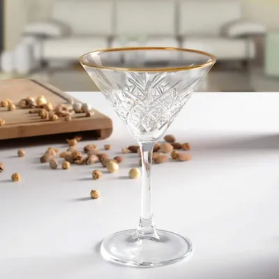 Produktbild von Pasabahce Trinkgläser Golden Martini Kristall 4er  440176