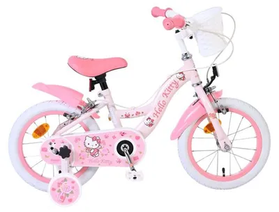 Immagine prodotto di Bicicletta per bambini Hello Kitty - Ragazze - 14 pollici - Rosa - Due freni a mano