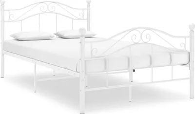 Produktbild von "2026 Promotion" Bett Weiß - Metall 120x200 cm - Polsterbett CC12572