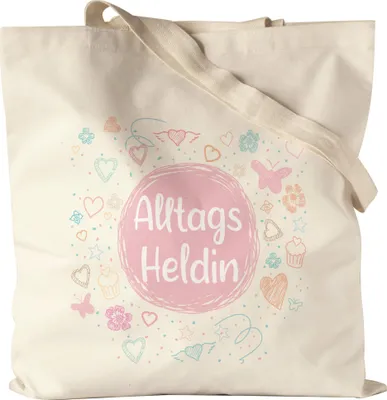 Produktbild von Alltagsheldin Jutebeutel Stoffbeutel Canvas Dankeschön Geschenk Danke Sagen Für Alles Helden des Alltags
