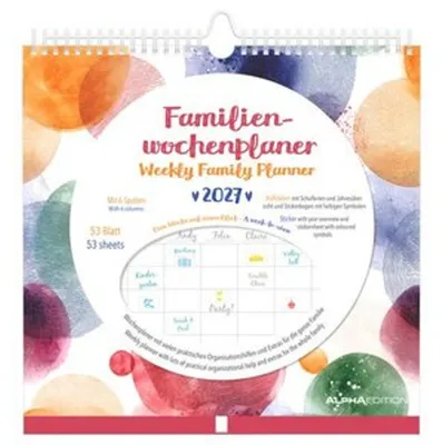 Image de Calendrier familial hebdomadaire "Dots" pour 2027