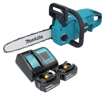 Obrázek produktu pro Makita DUC 307 SF2X3 Akumulátorová řetězová pila 18 V 30 cm bezkartáčová + 2x baterie 3,0 Ah + nabíječka
