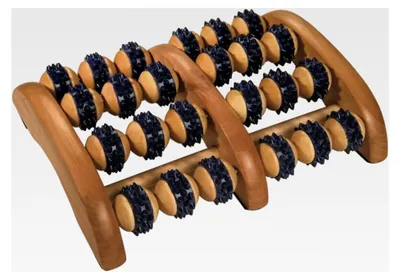 Produktbild von Fußroller, aus Holz, 2 x 4 Rollen
