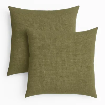 Immagine prodotto di sleepling - Set di 2 cuscini per divano, 40 x 40 cm, cuscino decorativo, cuscino, verde oliva