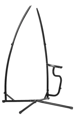 Image de Support pour hamac, hauteur 190 cm, structure en métal, couleur noire