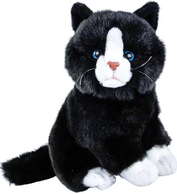 Produktbild von Katze Nero sitzend schwarz weiß 30 cm Uni-Toys