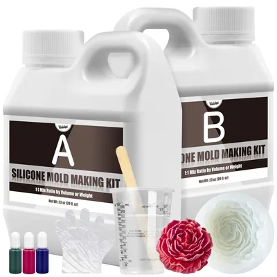 Imagen del producto de Solidchoice - 1.2L de silicona líquida transparente para moldes y proyectos de manualidades