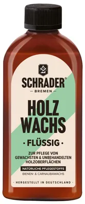 Produktbild von Schrader Holzwachs Flüssig -  Pflegemittel für Holzmöbel - Inhalt 250 ml, S0525001