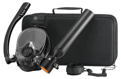 Imagen del producto de VEVOR: Tanque portátil para buceo, botella de oxígeno para buceo. Permite respirar bajo el agua durante 5-10 minutos, con una profundidad máxima de 10 metros. Kit de tanque de respiración con máscara de snorkel para exploraciones submarinas
