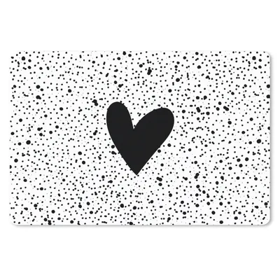Produktbild von MuchoWow® Mauspad Mousepad Herz - Design - Weiß 27x18 cm - Mousepads - Maus Mat - Pad - Mausunterlage - Büroartikel - Desk Matten