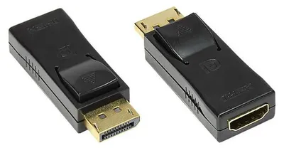 Obrázek produktu pro Alcasa HDMI - DisplayPort F/M, DisplayPort, HDMI, Černá