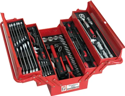 Produktbild von HOLZMANN Maschinen WZK86CrV Werkzeugkasten bestückt Rot