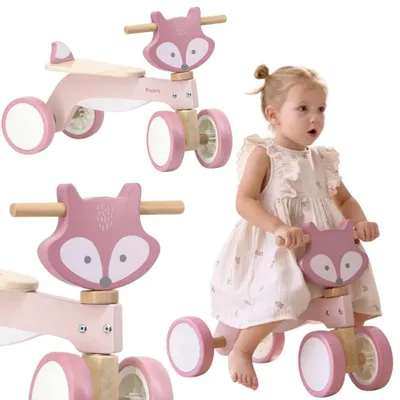 Image de Viga Polarb Porteur Renard en Bois avec Roues Souples