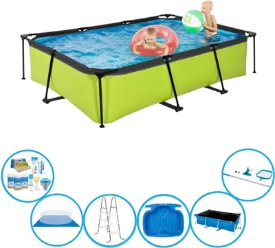 Obrázok produktu pre EXIT Bazén Lime - Rámový bazén 300x200x65 cm - Super set