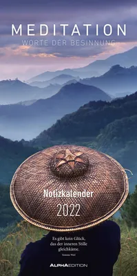 Produktbild von Meditation Notizkalender 2022 - Wandkalender - mit Extraspalte für Geburtstage