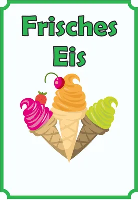 Produktbild von Frisches Eis Schild Hochkant A2 (420x594mm)