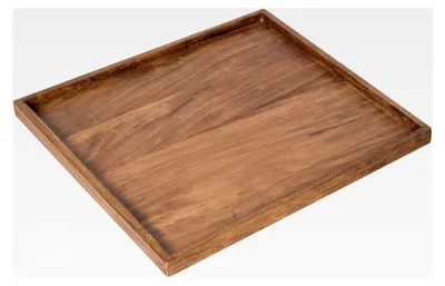 Produktbild von Massives Tablett 50cm aus Sheeshamholz mit Steinfinish