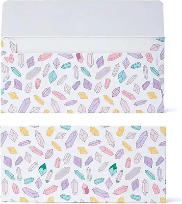 Produktbild von Geschenkkartenumschlag mit mehrfarbigen Diamanten – Packung mit 10 Stück – 19 x 9 cm