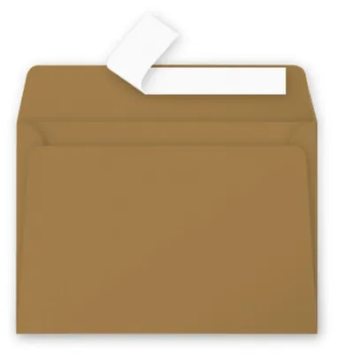 Produktbild von Clairefontaine Pollen Umschlag C6 Kraftpapier 135g/m² Kartonbraun 20 Stück